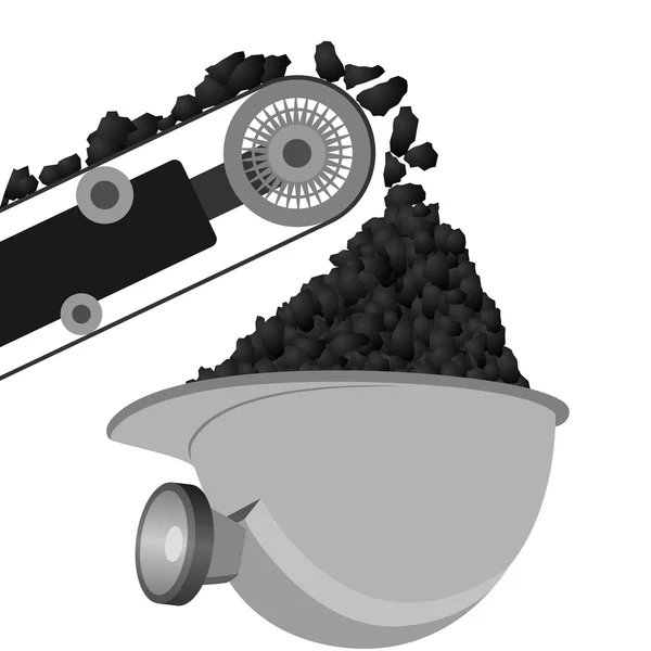 Άνθρακα ανθρακωρύχοι ζώνη και κράνος — Διανυσματικό Αρχείο