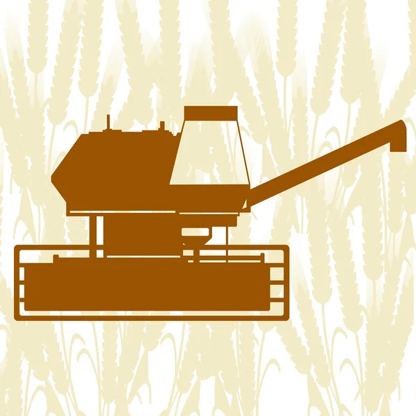 Combine Harvester — Stock Vector