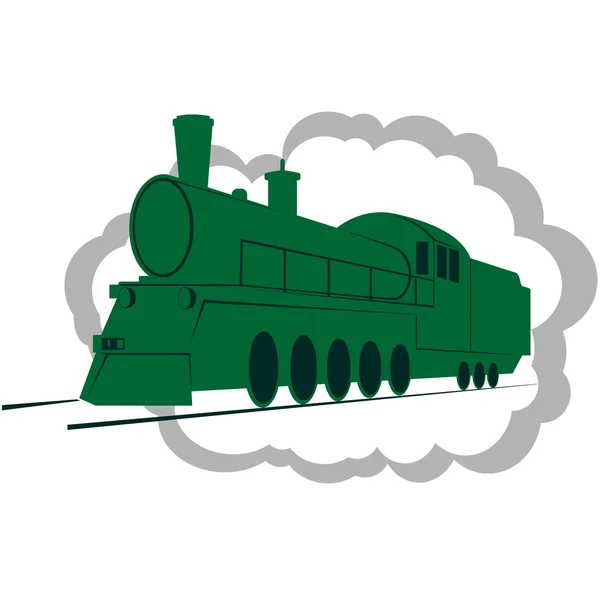 Vieja locomotora-1 — Vector de stock