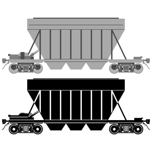 Transporte ferroviario de carga a granel-1 — Vector de stock