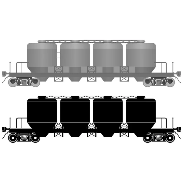 Transporte ferroviario de carga a granel-3 — Vector de stock