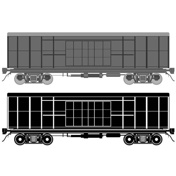 铁路货车-1 — 图库矢量图片