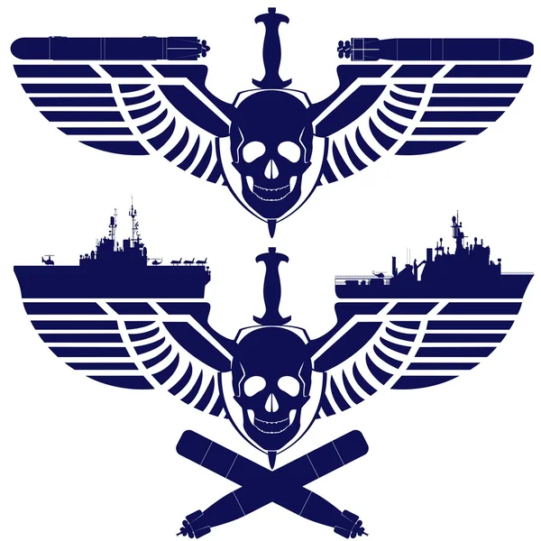 Deniz Kuvvetleri simgeler — Stok Vektör