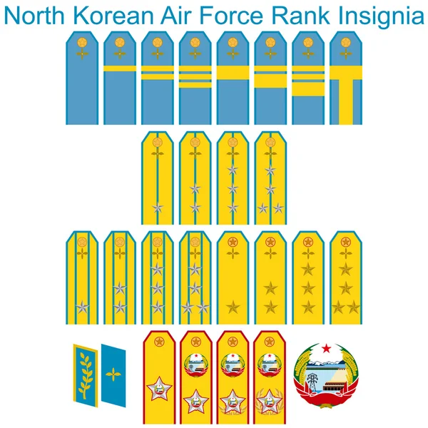 Abzeichen Luftwaffe Nordkoreas — Stockvektor