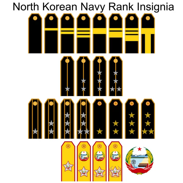 Insignia Donanma Kuzey Kore ordusu — Stok Vektör