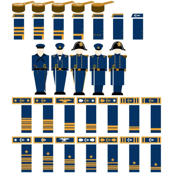 Insignes Officiers de la marine de la Confédération — Image vectorielle