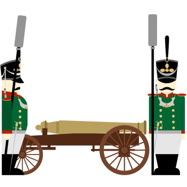 Askeri üniformaları ordu topçu Rusya 1812-1