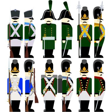 Military Uniforms Army Bavaria in 1812-5 clipart