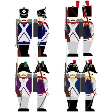 Military Uniforms Army France in 1812-2 clipart