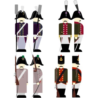 Military Uniforms Army France in 1812-3 clipart