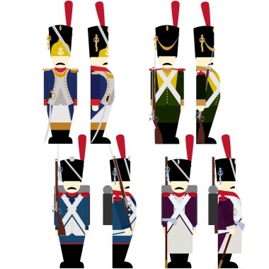 Military Uniforms Army France in 1812-6 clipart
