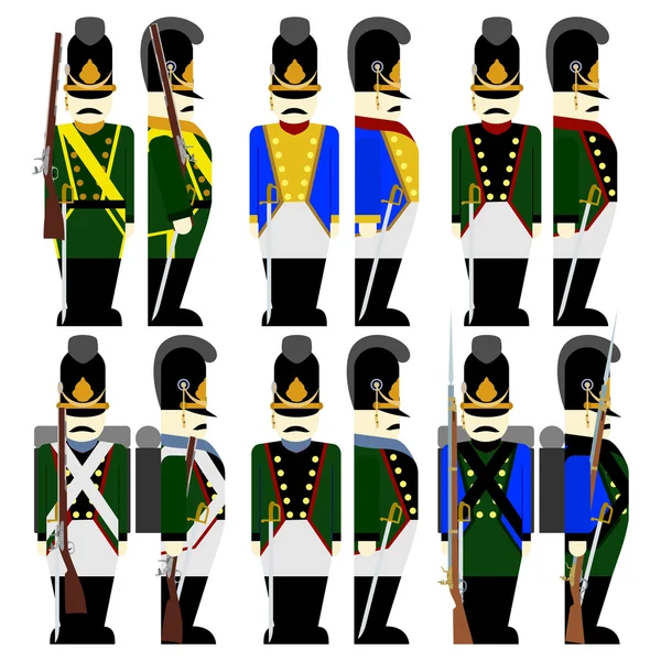 Military Uniforms Army Bavaria in 1812-2 — Stock Vector
