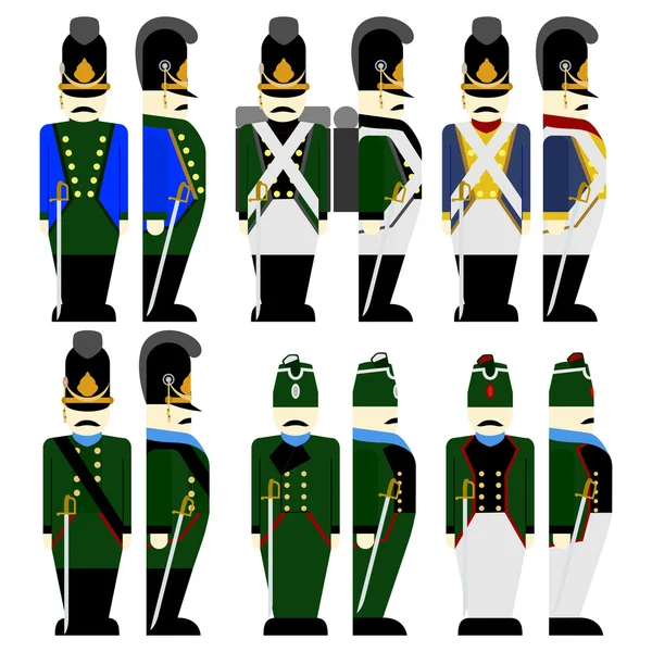 Uniformi militari Esercito Baviera nel 1812-1 — Vettoriale Stock