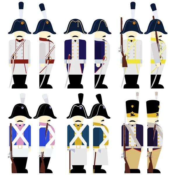 Military Uniforms Army Prussia in 1812-1 — Stock Vector