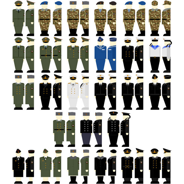 Russian military uniforms