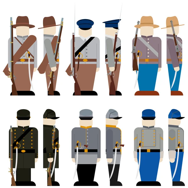 Konfederasyon silahlı kuvvetleri — Stok Vektör