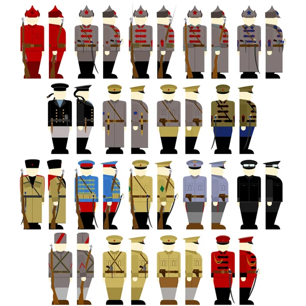 Les soldats de la dictature prolétarienne en Russie — Image vectorielle