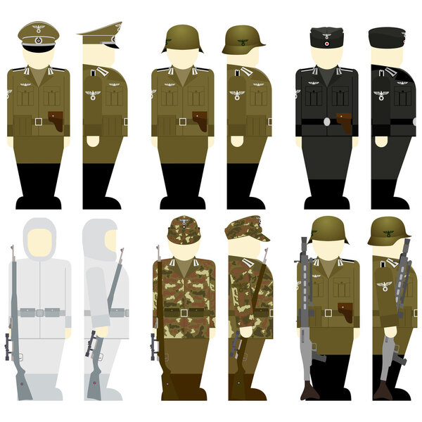 The soldiers of the Wehrmacht times the 2nd World War