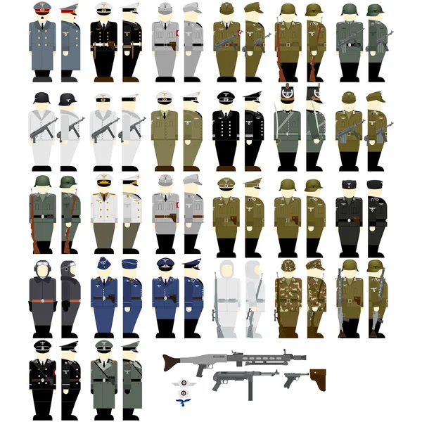 The soldiers of the Wehrmacht during the Second World War — Stock Vector