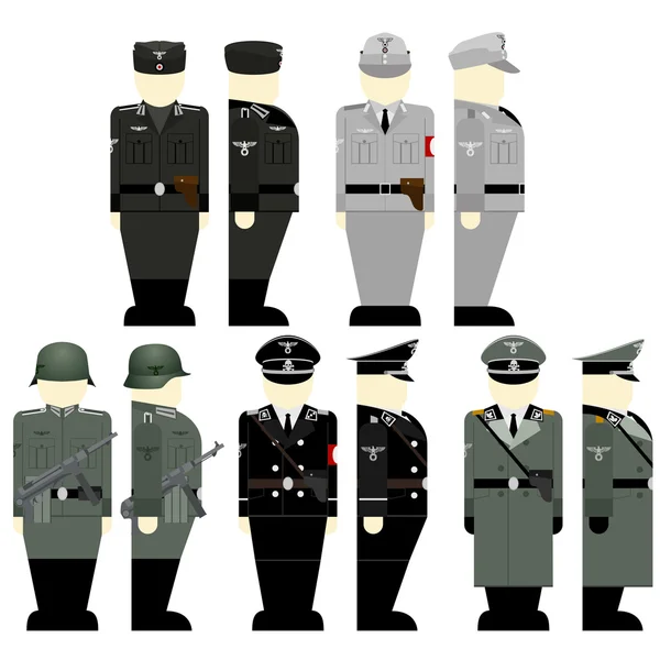 The soldiers of the Wehrmacht times the 2nd World War-4 — Stock Vector