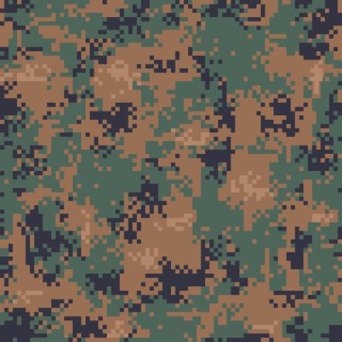 Dijital ormanlık kamuflaj Seamless Modeli