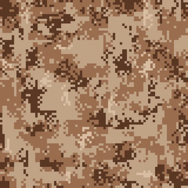 Цифрова пустеля камуфляж Безшовний візерунок — стоковий вектор