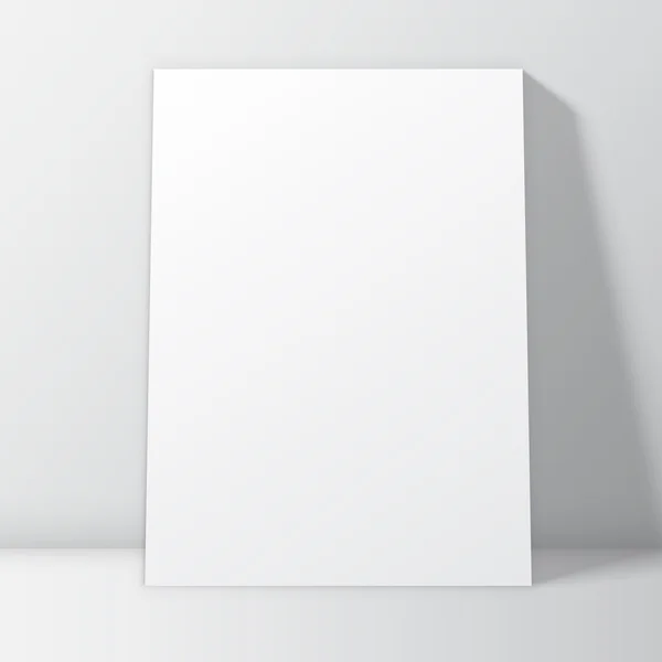 Blank White Poster Template — Stock Vector