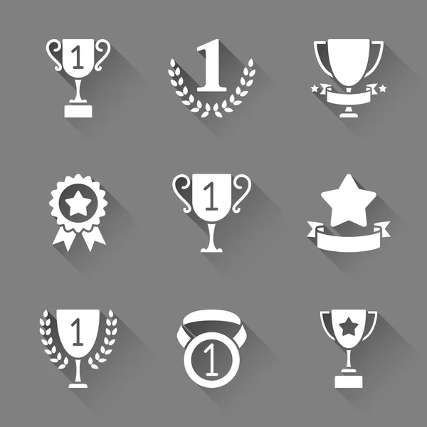 Trophée et récompenses Icônes — Image vectorielle
