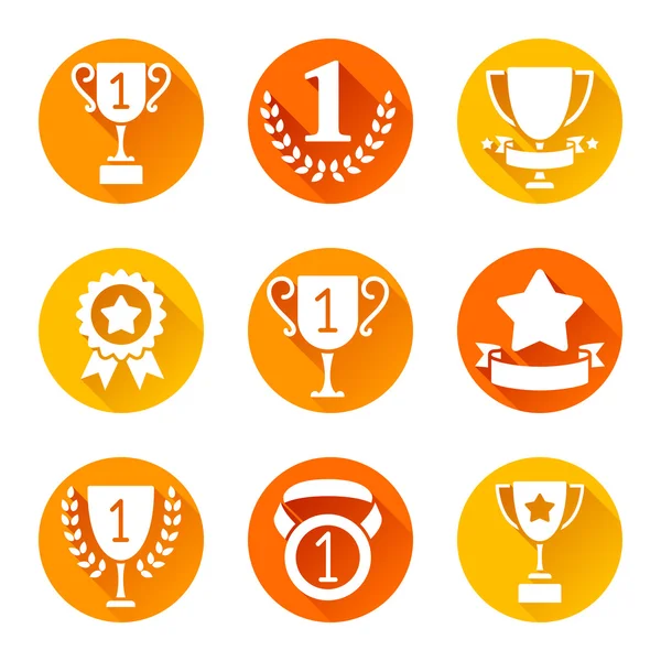 Trophée et récompenses Icônes — Image vectorielle