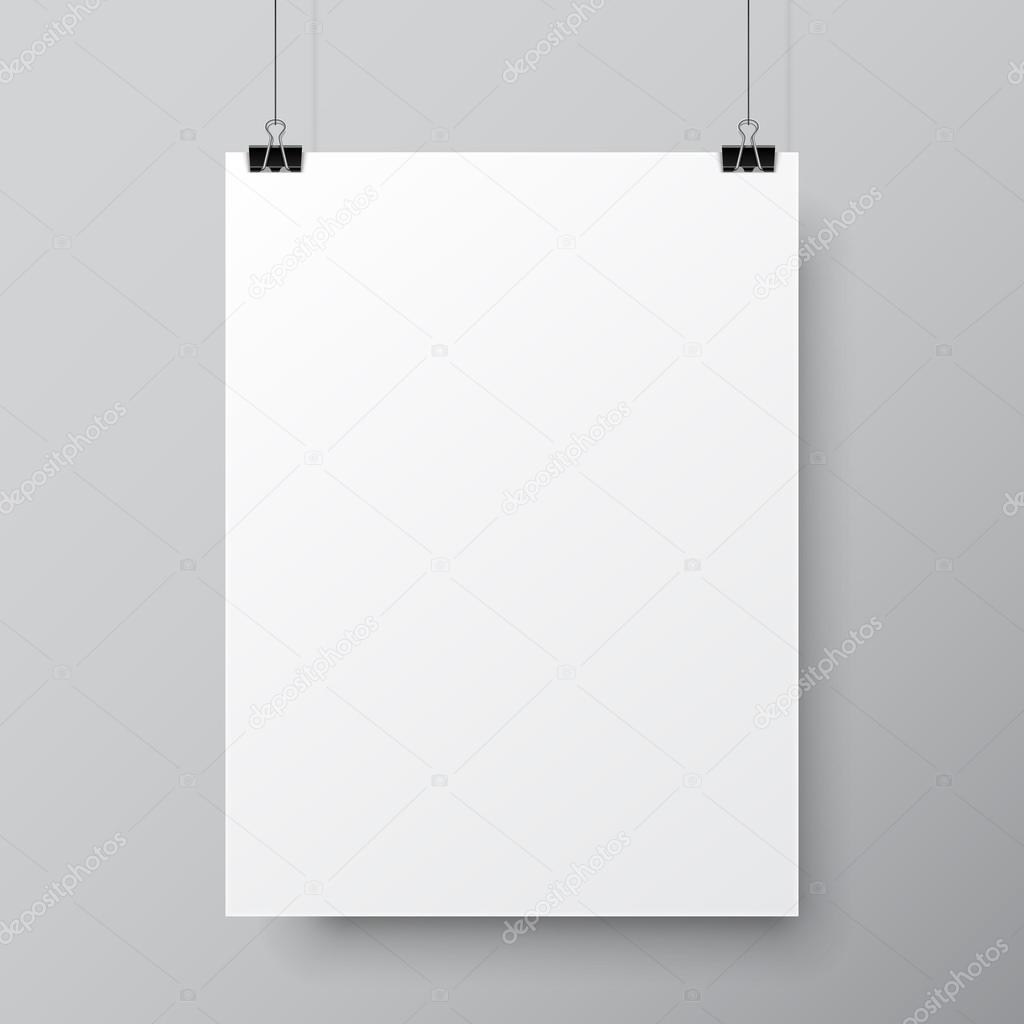 Blank White Poster Template