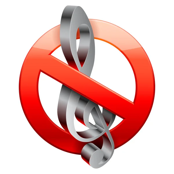 No music sign. — Stock Vector