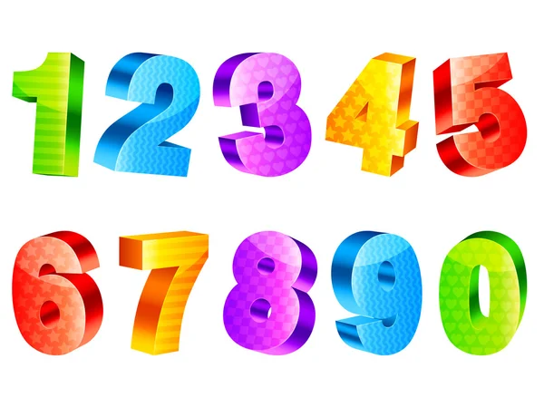 Numéros colorés . — Image vectorielle