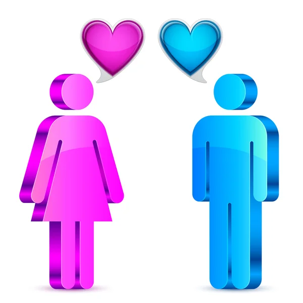 Man and Woman Love Concept — Stock Vector