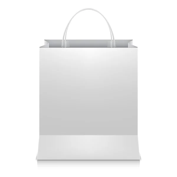 Білий покупки сумка — стоковий вектор