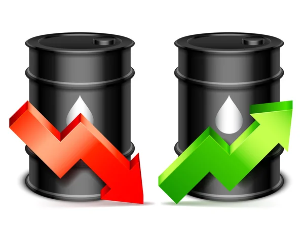 Concepto de precio del petróleo — Vector de stock