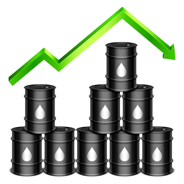 Powstanie koncepcja cena ropy naftowej — Wektor stockowy