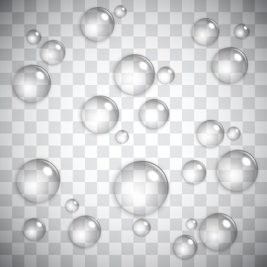 şeffaf su damlaları