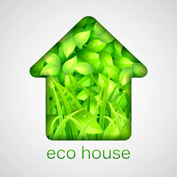 Casa Eco — Vetor de Stock