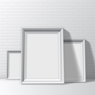 Boş beyaz resimler çerçeveler