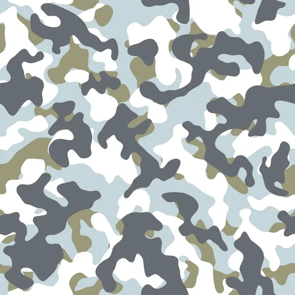 Winter Camouflage Seamless Pattern — Stock Vector