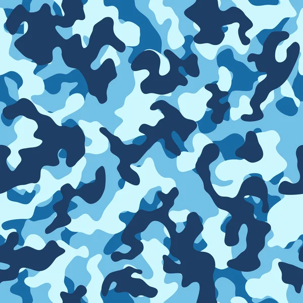 Sea Camouflage Seamless Pattern — Stock Vector