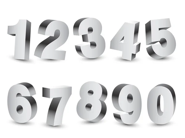 Тривимірна чисел — стоковий вектор
