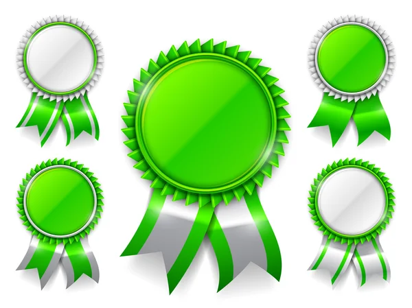 Medalhas de prémio verde —  Vetores de Stock