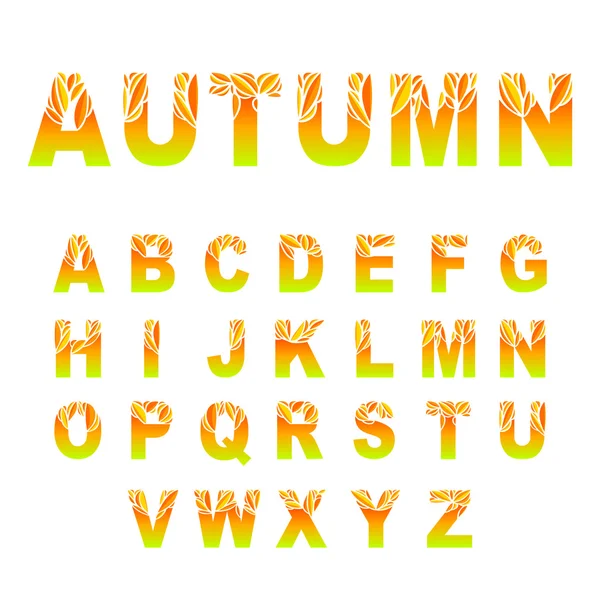 Autumn Leaves fuente — Vector de stock