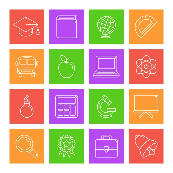 Iconos educativos — Vector de stock