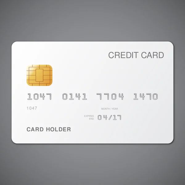 Tarjeta de crédito blanca — Vector de stock