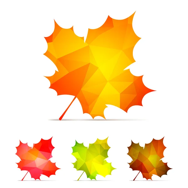 Геометрические осенние листья — стоковый вектор