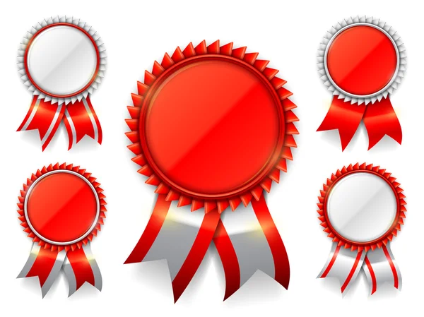 Medallas al Premio Rojo — Vector de stock