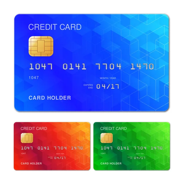 Credit Card Design — Stock Vector