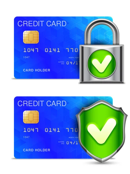 Segurança do cartão de crédito — Vetor de Stock